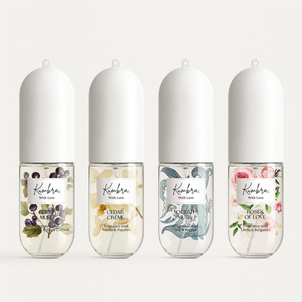 4 piece Body Mist Discovery Set ( Key Chain )