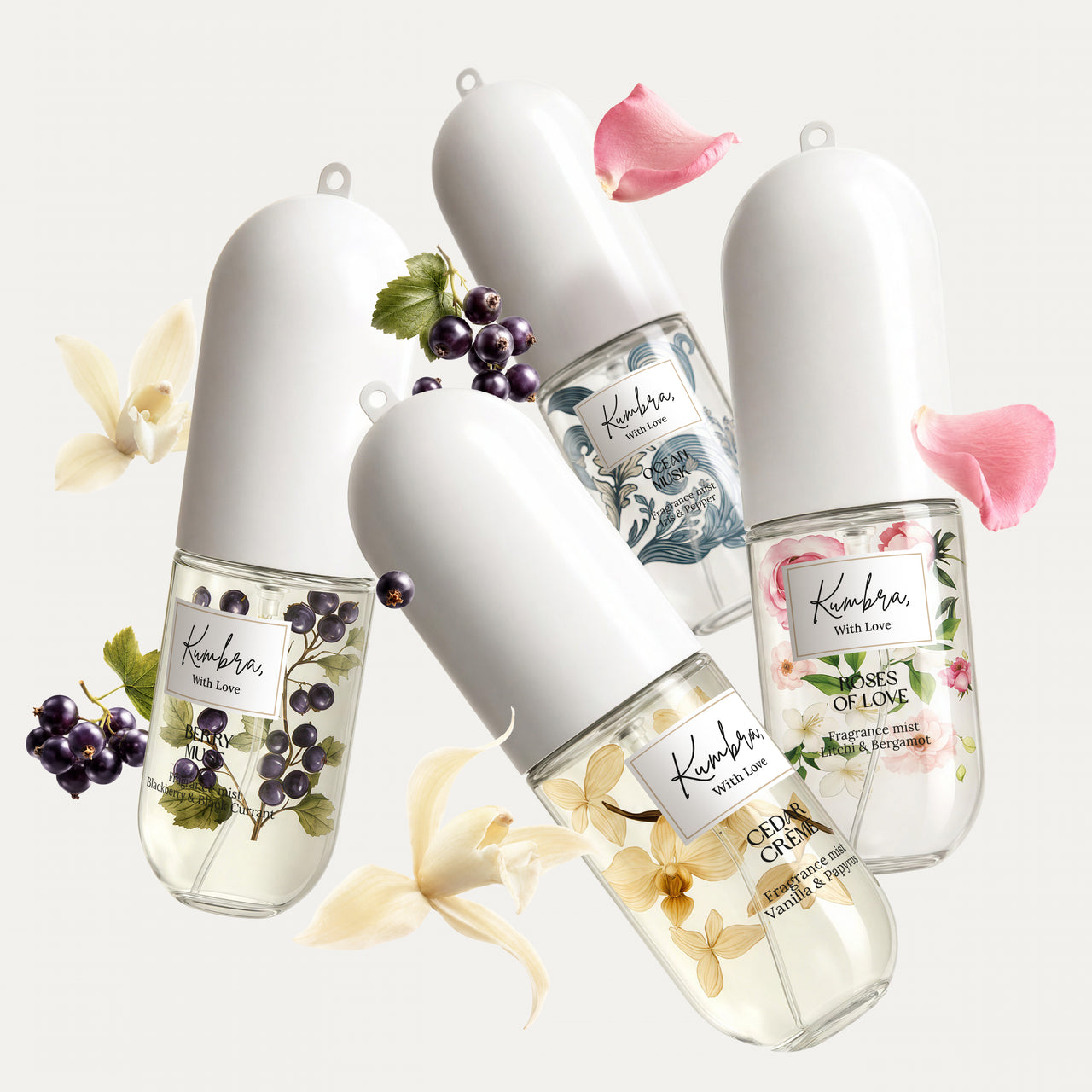 4 piece Body Mist Discovery Set ( Key Chain )